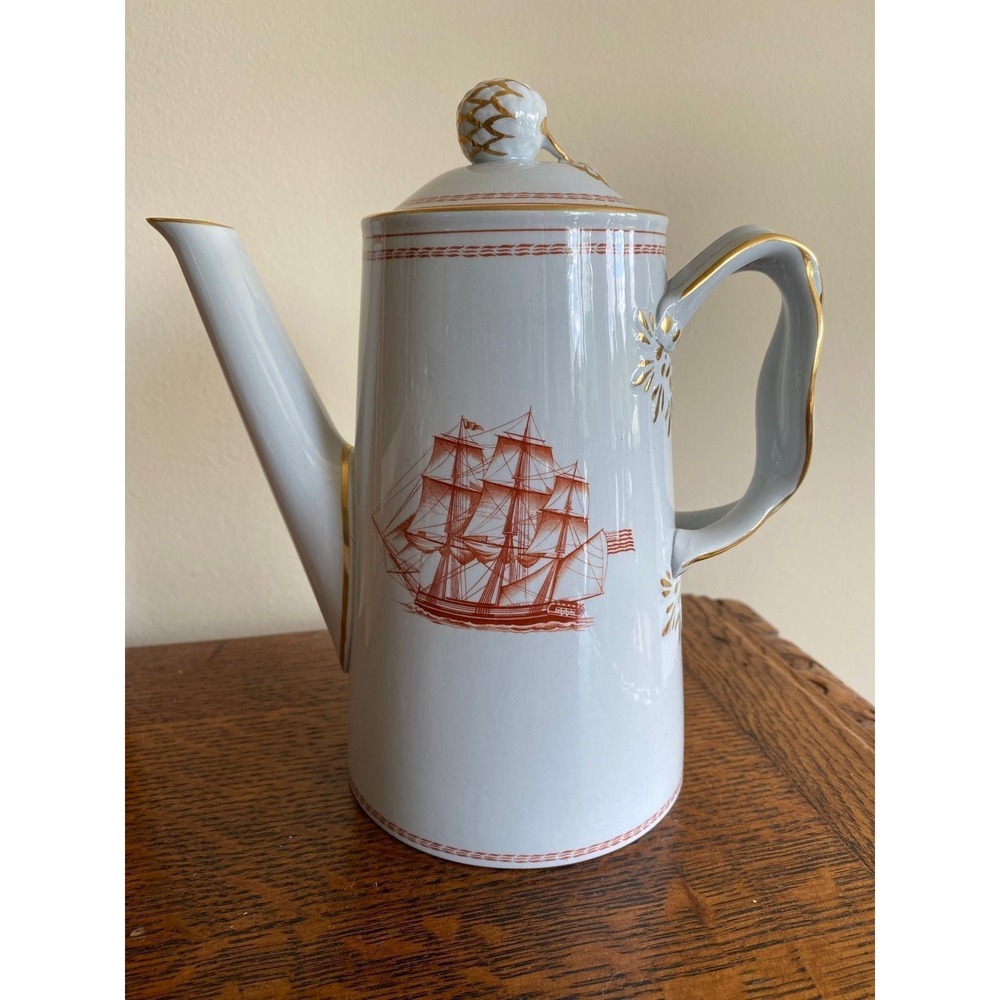 Coffee Coco Pot Tea Spode Trade Winds London 4C Pottery 8.5" Kitchen Cluttercore